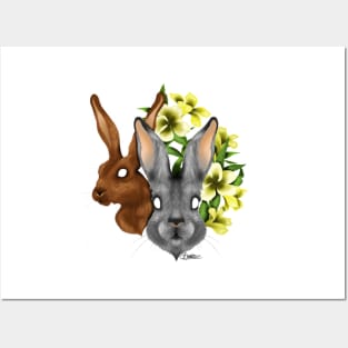 PAIR OF HARES Posters and Art